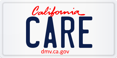 CA license plate CARE