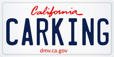 CA license plate CARKING