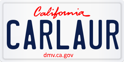 CA license plate CARLAUR