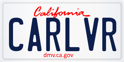 CA license plate CARLVR