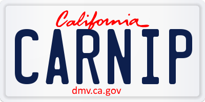 CA license plate CARNIP