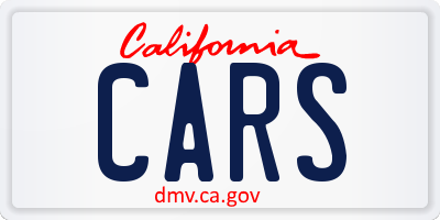 CA license plate CARS