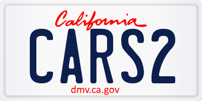 CA license plate CARS2