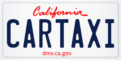 CA license plate CARTAXI