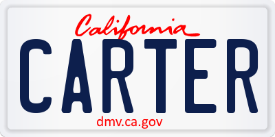 CA license plate CARTER