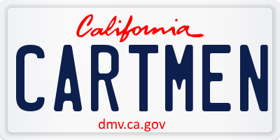 CA license plate CARTMEN