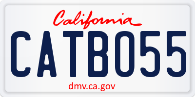 CA license plate CATBO55