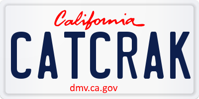 CA license plate CATCRAK