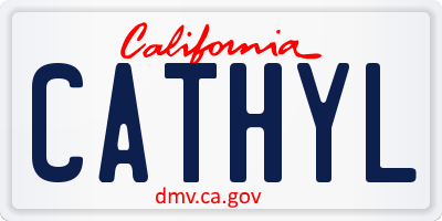 CA license plate CATHYL