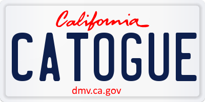 CA license plate CATOGUE