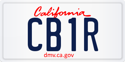 CA license plate CB1R