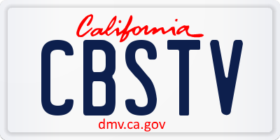 CA license plate CBSTV