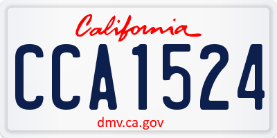 CA license plate CCA1524