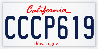 CA license plate CCCP619