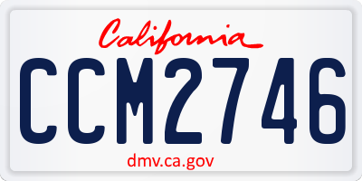 CA license plate CCM2746