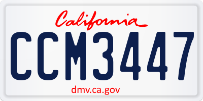 CA license plate CCM3447