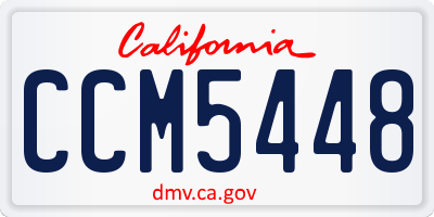 CA license plate CCM5448