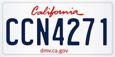 CA license plate CCN4271