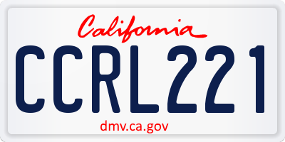 CA license plate CCRL221