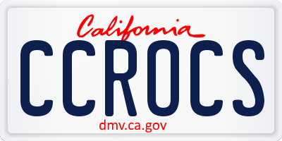 CA license plate CCROCS