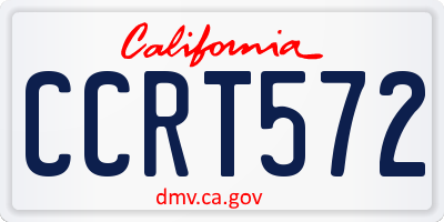 CA license plate CCRT572