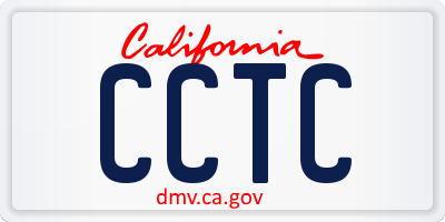 CA license plate CCTC