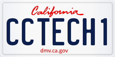 CA license plate CCTECH1