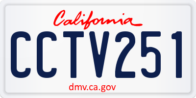 CA license plate CCTV251