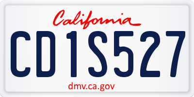 CA license plate CD1S527