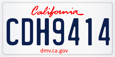 CA license plate CDH9414