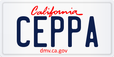 CA license plate CEPPA