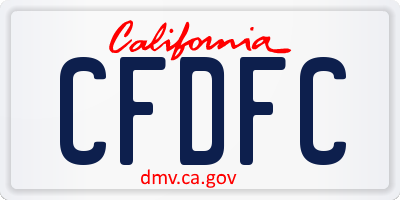 CA license plate CFDFC