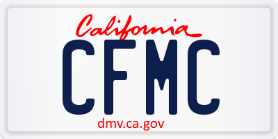 CA license plate CFMC