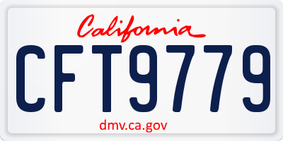 CA license plate CFT9779