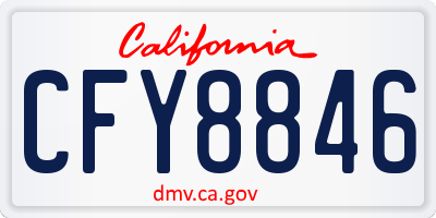 CA license plate CFY8846