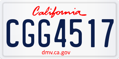 CA license plate CGG4517