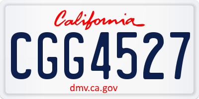 CA license plate CGG4527