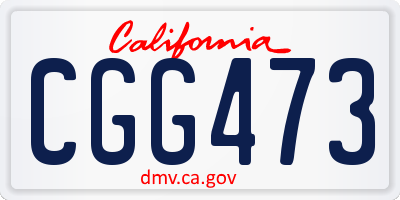 CA license plate CGG473