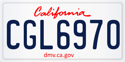 CA license plate CGL6970