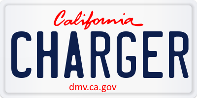 CA license plate CHARGER