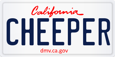 CA license plate CHEEPER