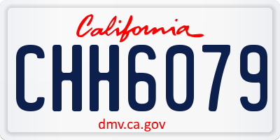 CA license plate CHH6079