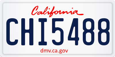 CA license plate CHI5488