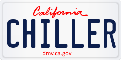 CA license plate CHILLER