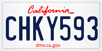 CA license plate CHKY593