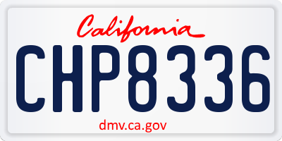 CA license plate CHP8336