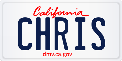 CA license plate CHRIS