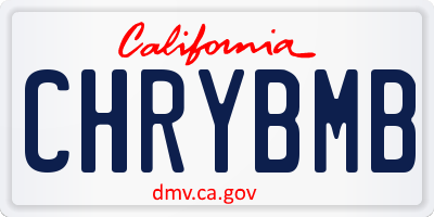 CA license plate CHRYBMB