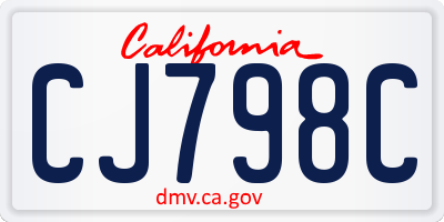 CA license plate CJ798C