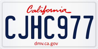 CA license plate CJHC977